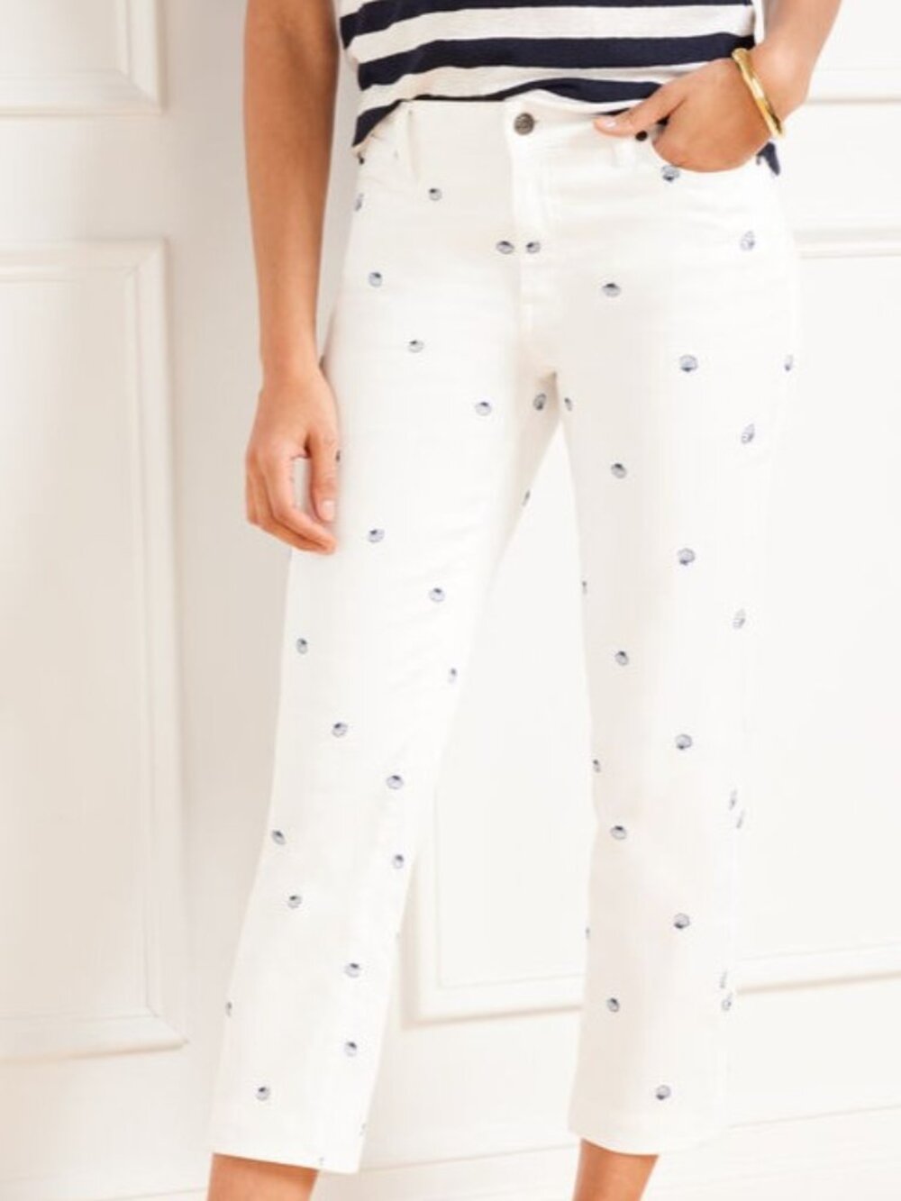 Talbots Crop Straight Leg Jeans – Tossed Shells